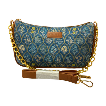 Imprint Baguette - Blue Flowers  - Everyday Shoulder Bag