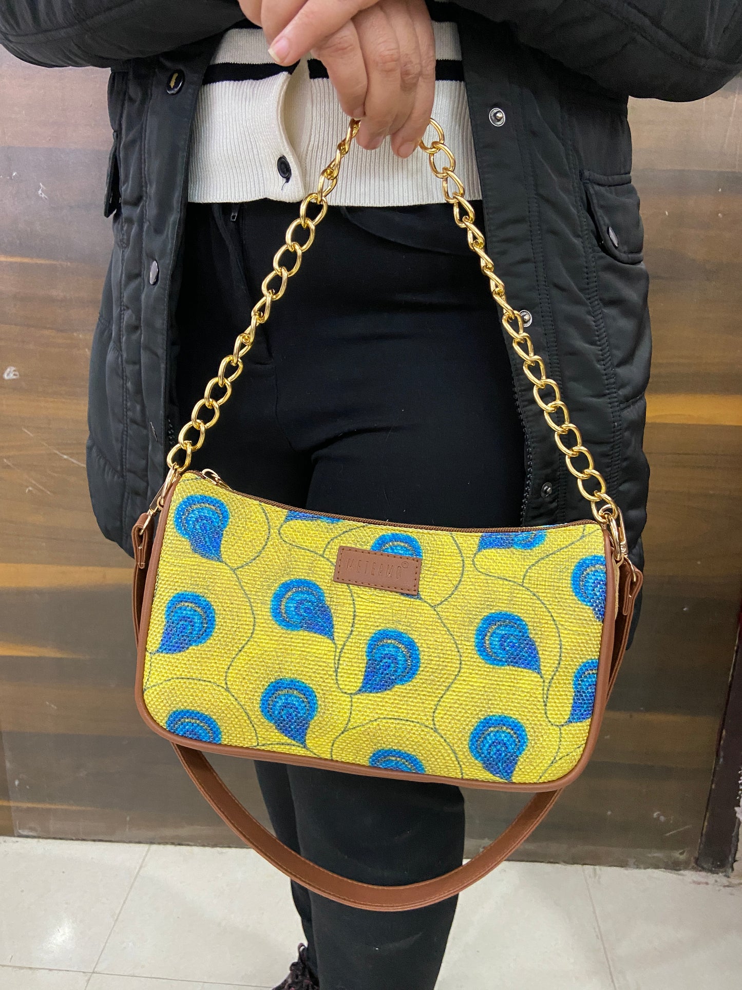 Imprint Baguette - Yellow Peacock - Everyday Shoulder Bag