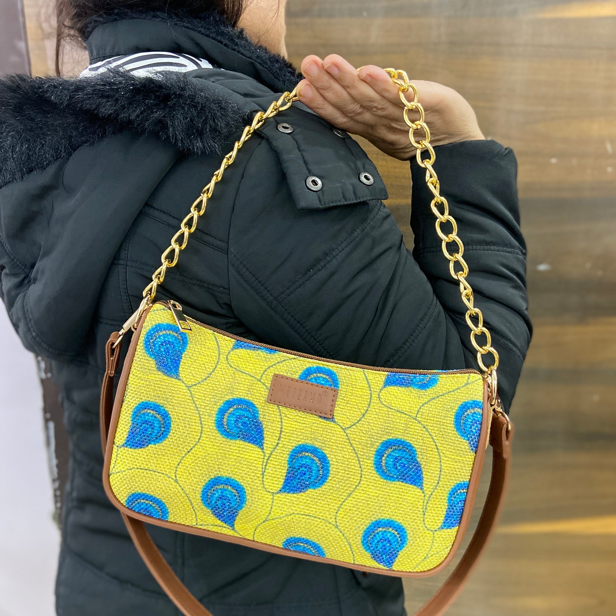 Imprint Baguette - Yellow Peacock - Everyday Shoulder Bag