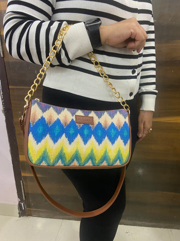 Imprint Baguette - Multicolor Chevron - Everyday Shoulder Bag