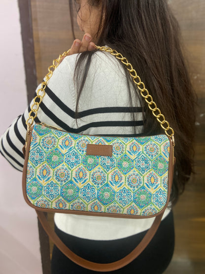 Imprint Baguette - Petals & Patterns - Everyday Shoulder Bag