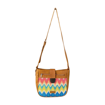 Crossbody Sling Bag - Multicolor Chevron