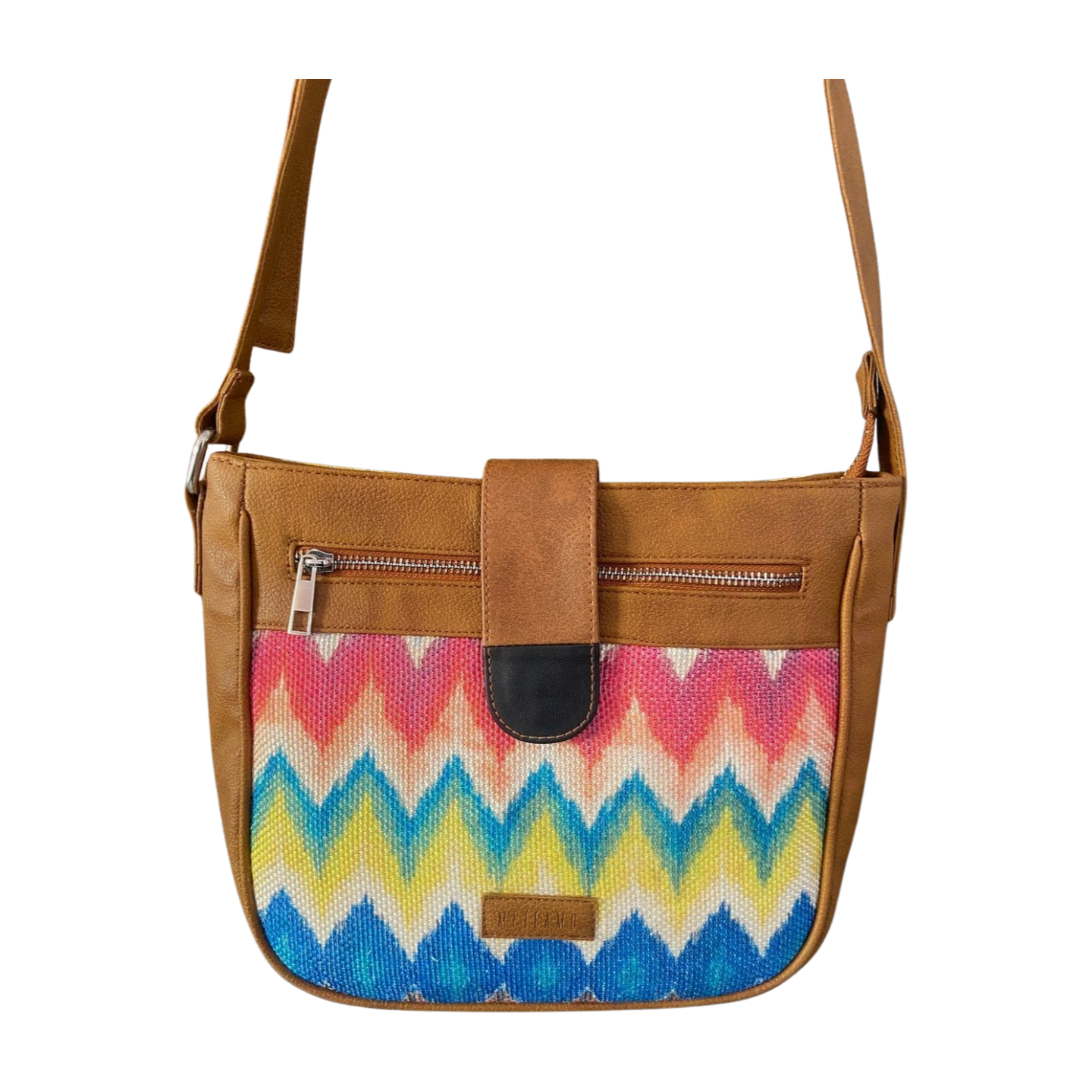 Crossbody Sling Bag - Multicolor Chevron (BOGO)
