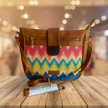 Crossbody Sling Bag - Multicolor Chevron (BOGO)