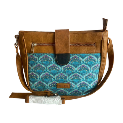 Crossbody Sling Bag - Blue Lotus
