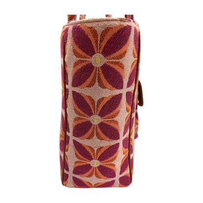 Vintage Petal Tote - Sunset Bloom (with front pocket)