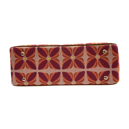 Vintage Petal Tote - Sunset Bloom (with front pocket)