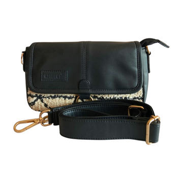 Magshift Sling Bag with Flap - Monochrome Tribal