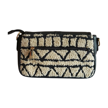 Magshift Sling Bag with Flap - Monochrome Tribal