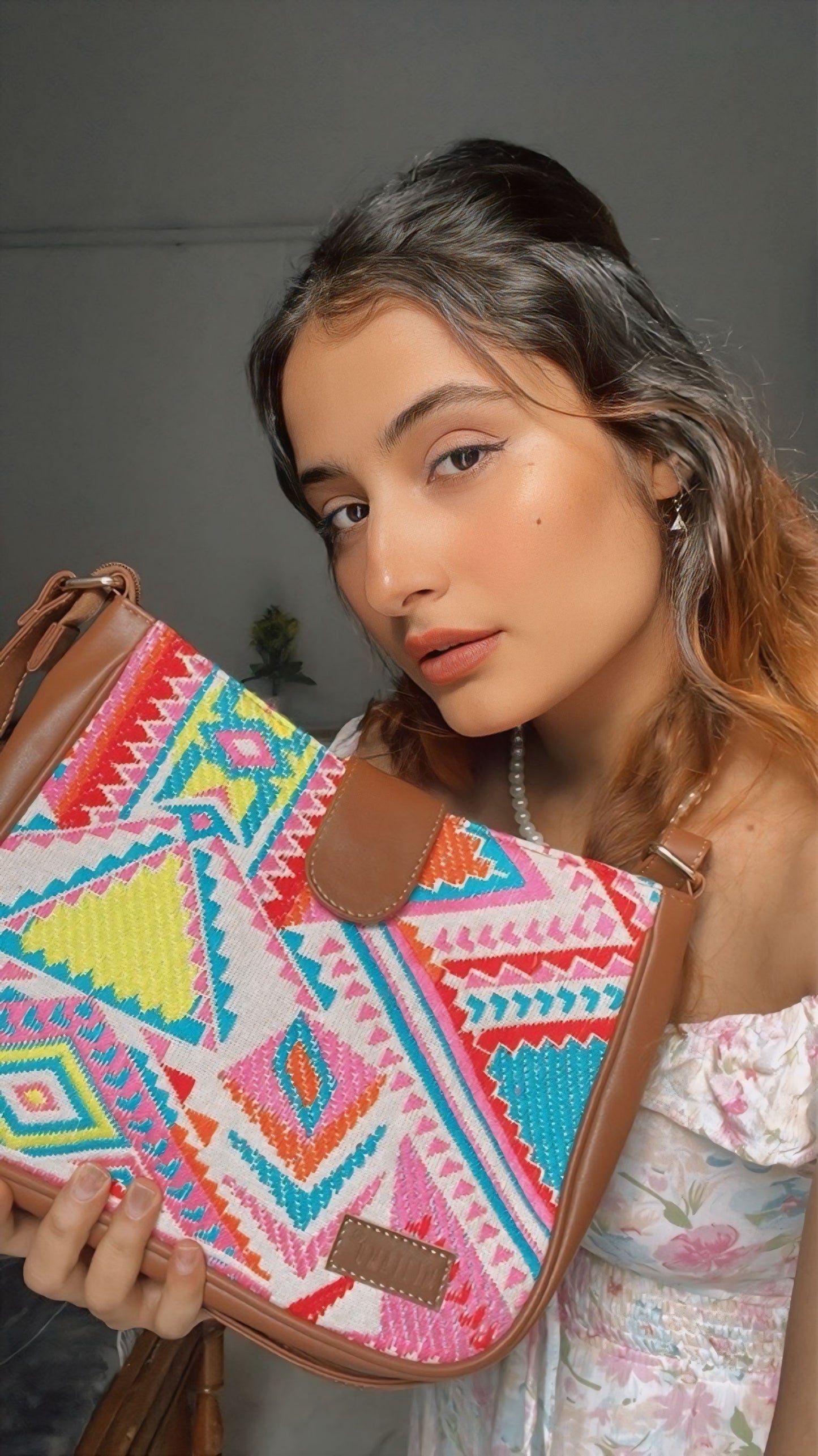 Artisan Weave Sling Bag - Rose (BOGO)