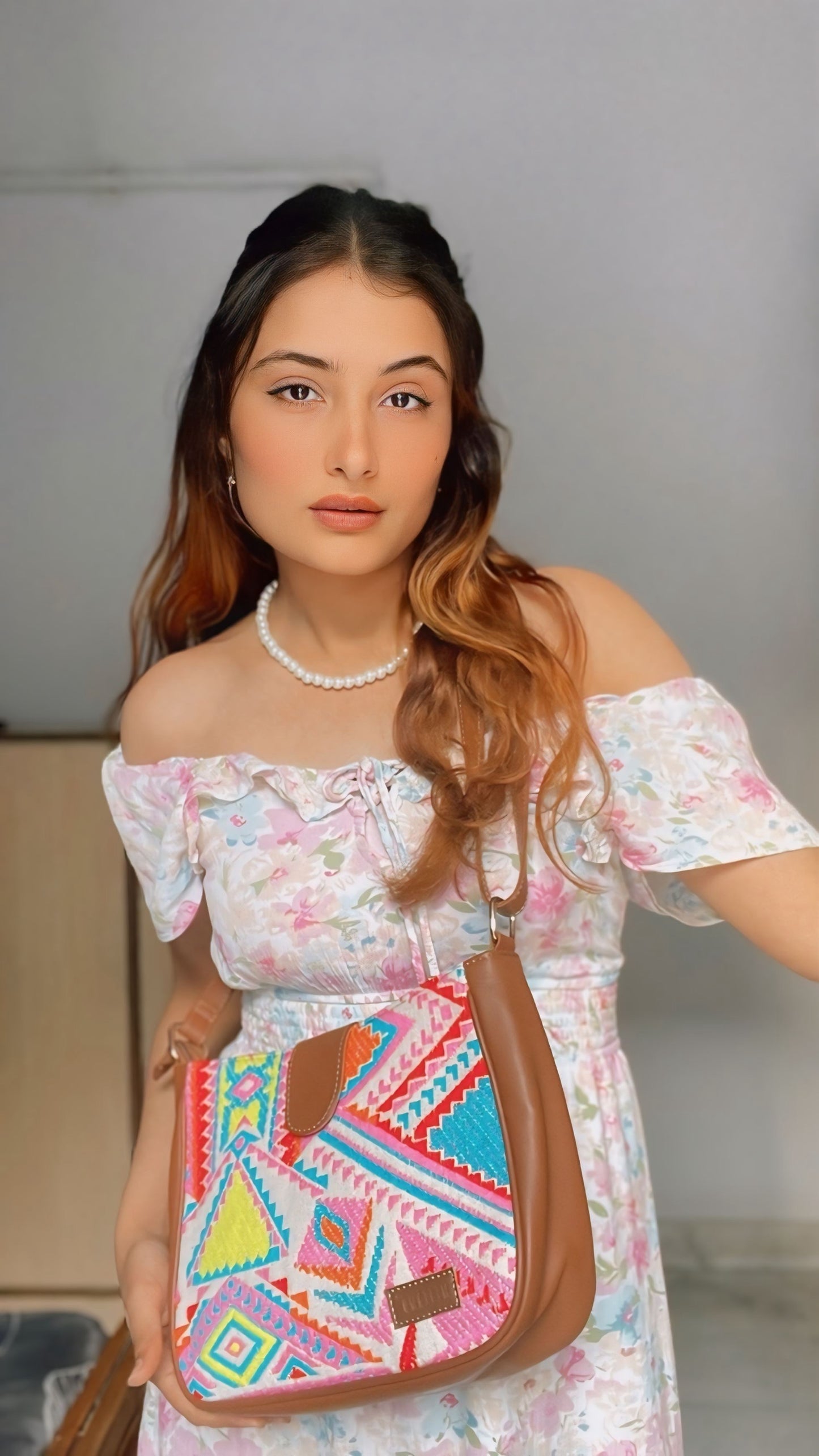 Artisan Weave Sling Bag - Rose (BOGO)