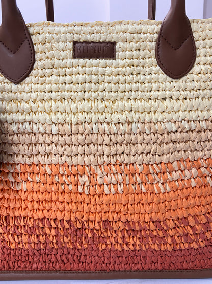 Cafe Sunset - Raffia Tote Bag