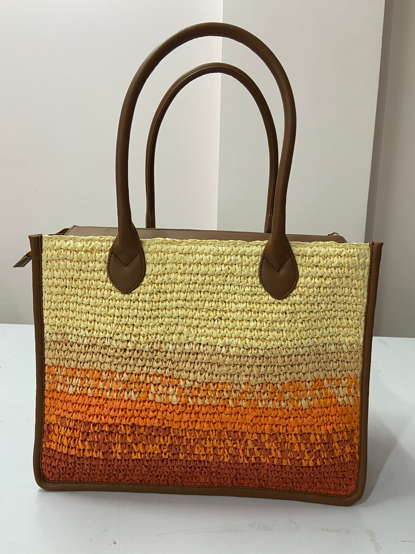 Cafe Sunset - Raffia Tote Bag