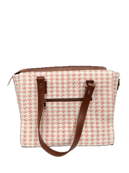 Office Tote - Pink Houndstooth