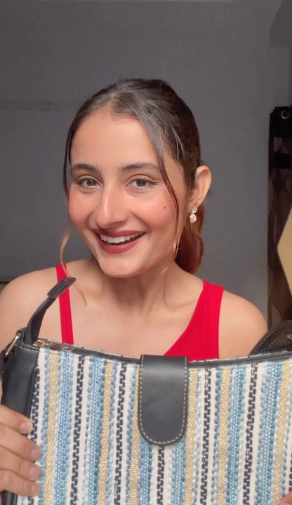 Artisan Weave Sling Bag - Blue Wave (BOGO)