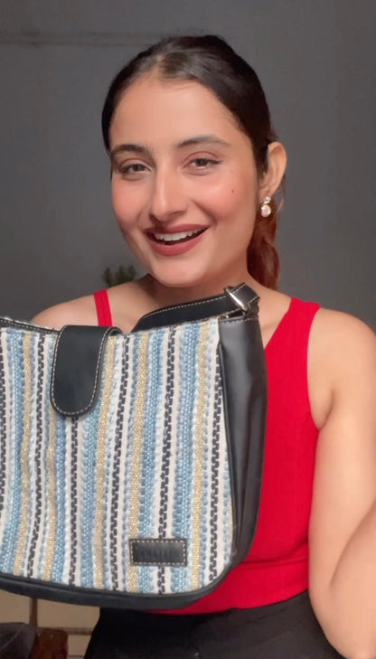 Artisan Weave Sling Bag - Blue Wave (BOGO)