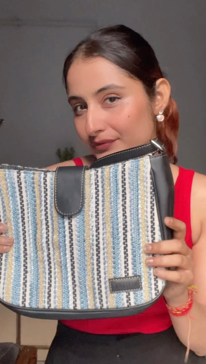 Artisan Weave Sling Bag - Blue Wave (BOGO)