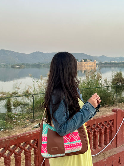 Crescent Baguette - Mint Blush - Everyday Shoulder Bag