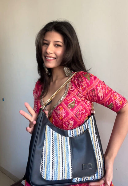 Crescent Baguette - Blue Wave - Everyday Shoulder Bag