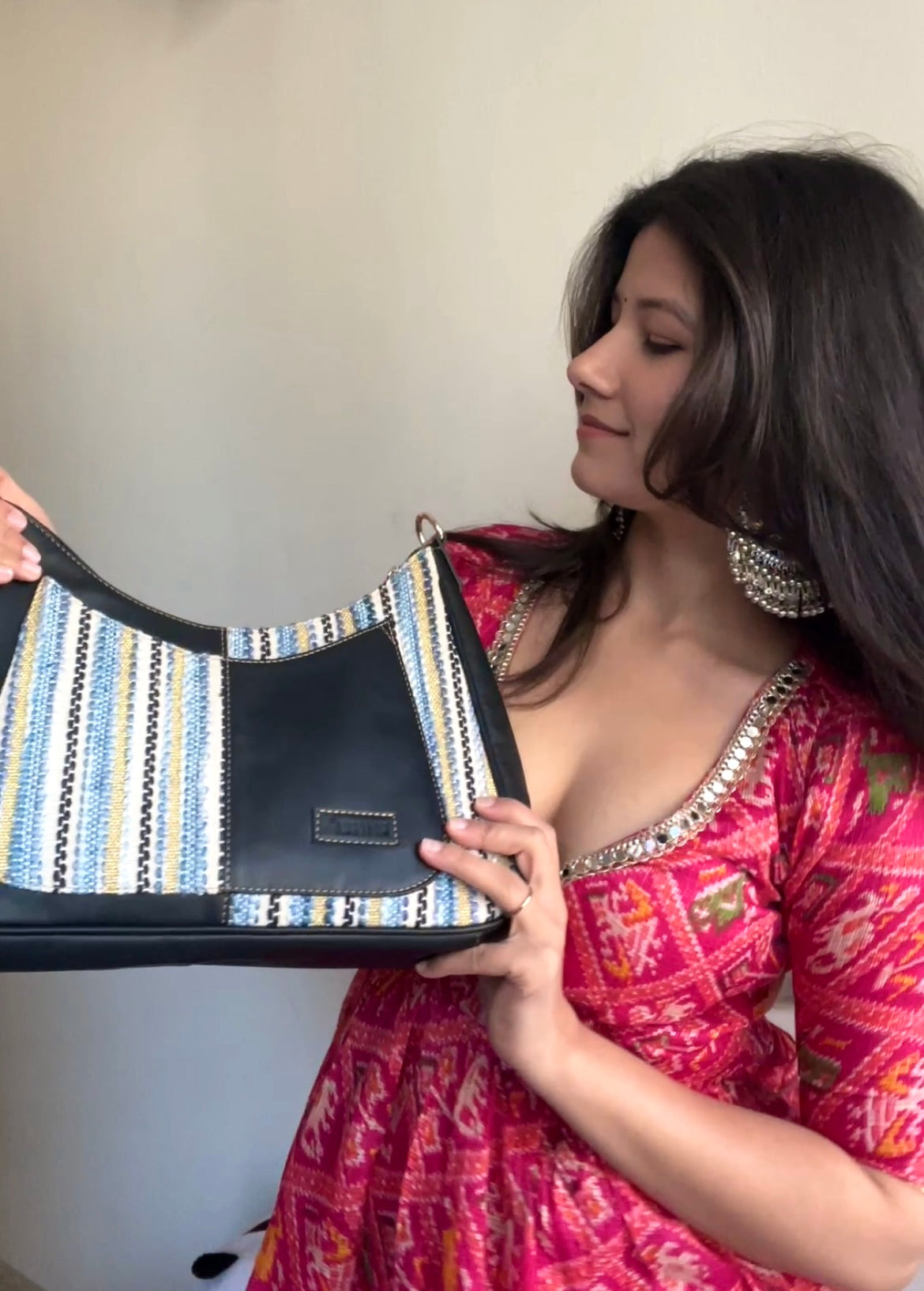 Crescent Baguette - Blue Wave - Everyday Shoulder Bag