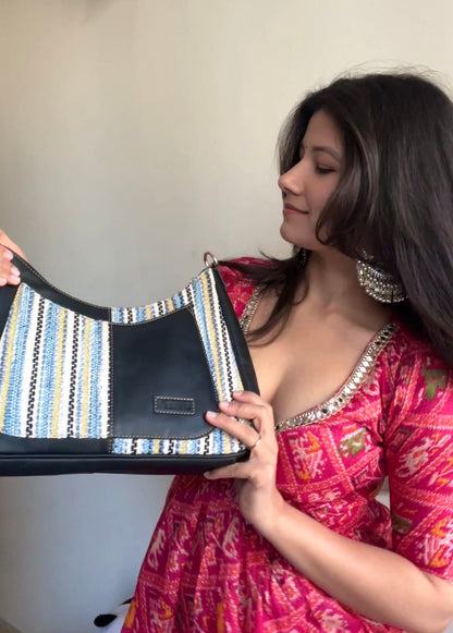 Crescent Baguette - Blue Wave - Everyday Shoulder Bag