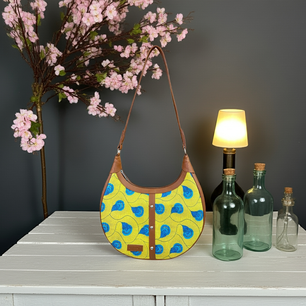 Yellow Peacock - Hobo Shoulder Bag (BOGO)