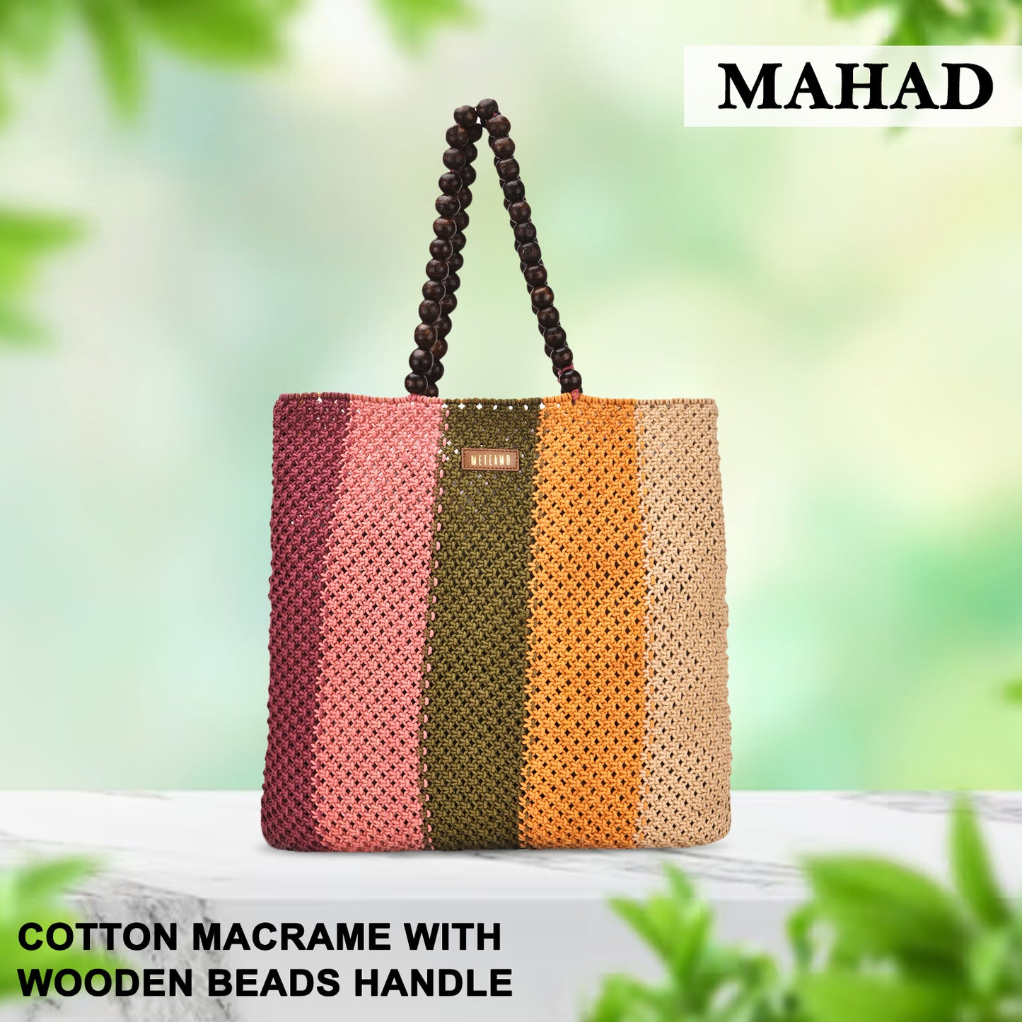 Mahad - Multicolor Macrame Tote Handbag