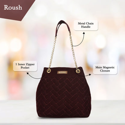Roush- Red Velvet Party Shoulder Bag