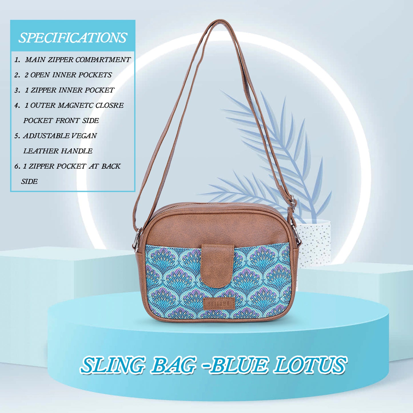 Sling Bag - Blue Lotus (BOGO)