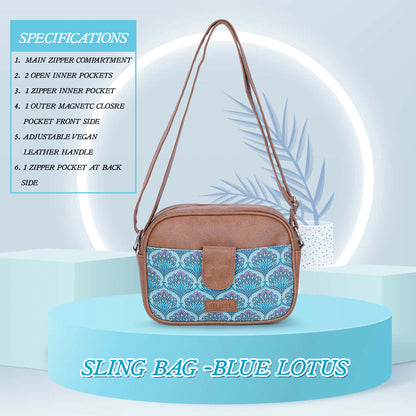 Sling Bag - Blue Lotus (BOGO)
