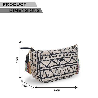 Monochrome Tribal - Jacquard Sling Bag