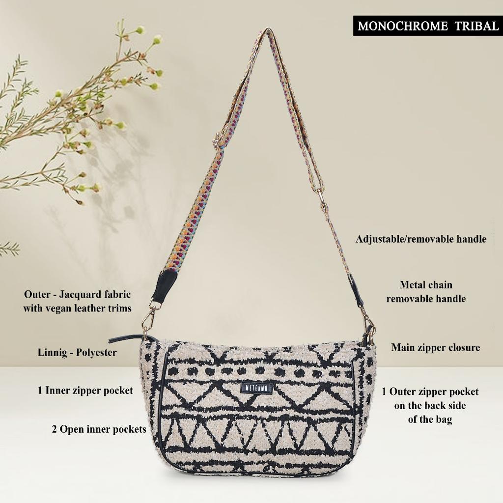 Monochrome Tribal - Jacquard Sling Bag
