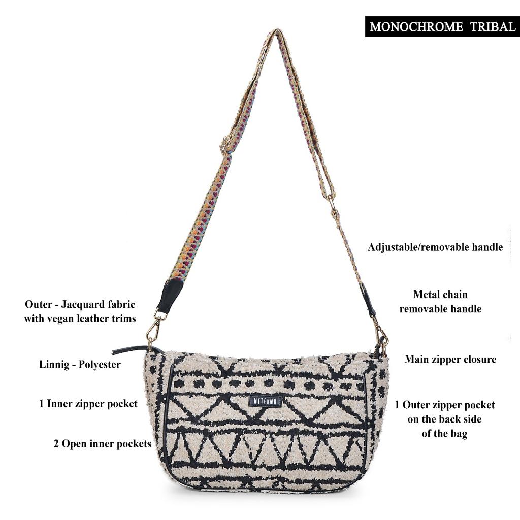 Monochrome Tribal - Jacquard Sling Bag