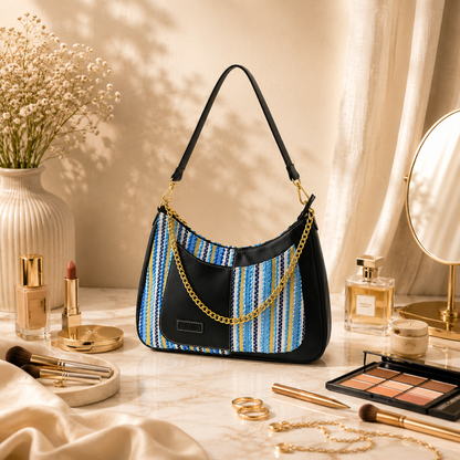 Crescent Baguette - Blue Wave - Everyday Shoulder Bag (BOGO)