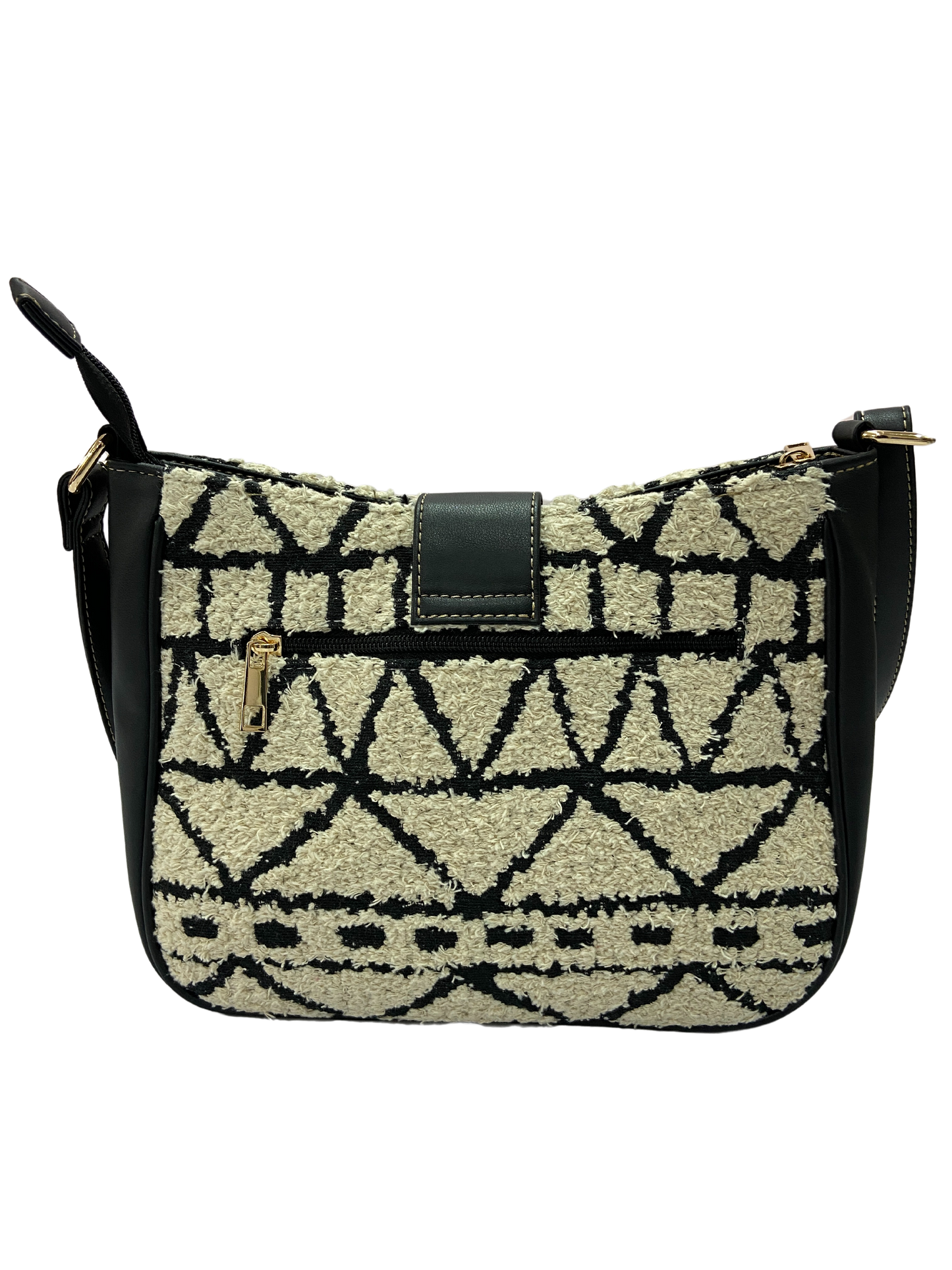 Artisan Weave Sling Bag - Monochrome Tribal