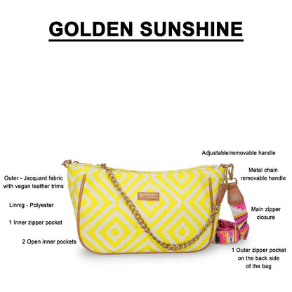 Golden Sunshine - Jacquard Sling Bag