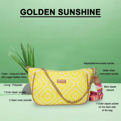 Golden Sunshine - Jacquard Sling Bag