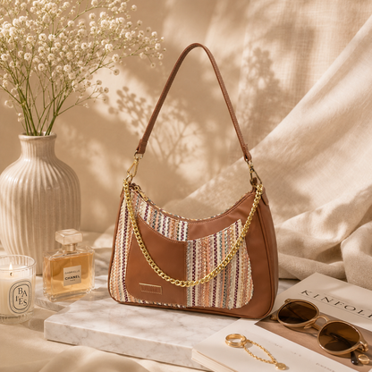 Crescent Baguette - Sand - Everyday Shoulder Bag (BOGO)