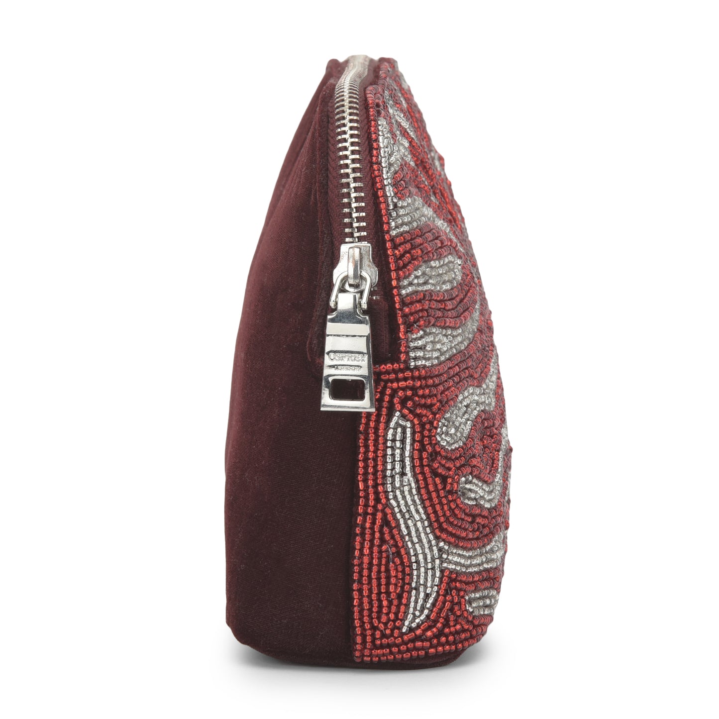 Sequina Red - Beaded Make-Up Pouch