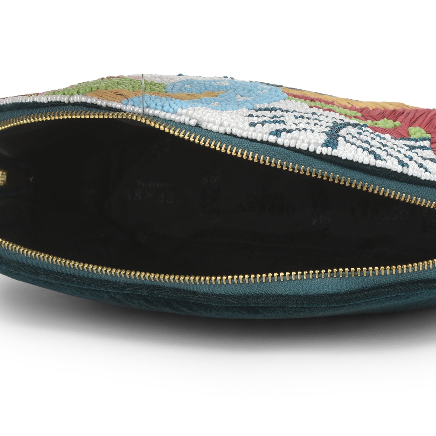 Sequina Multi - Beaded & Hand Embroidered Make-Up Pouch