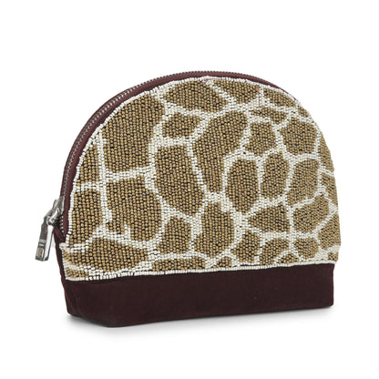 Sequina Brown - Beaded Make-Up Pouch