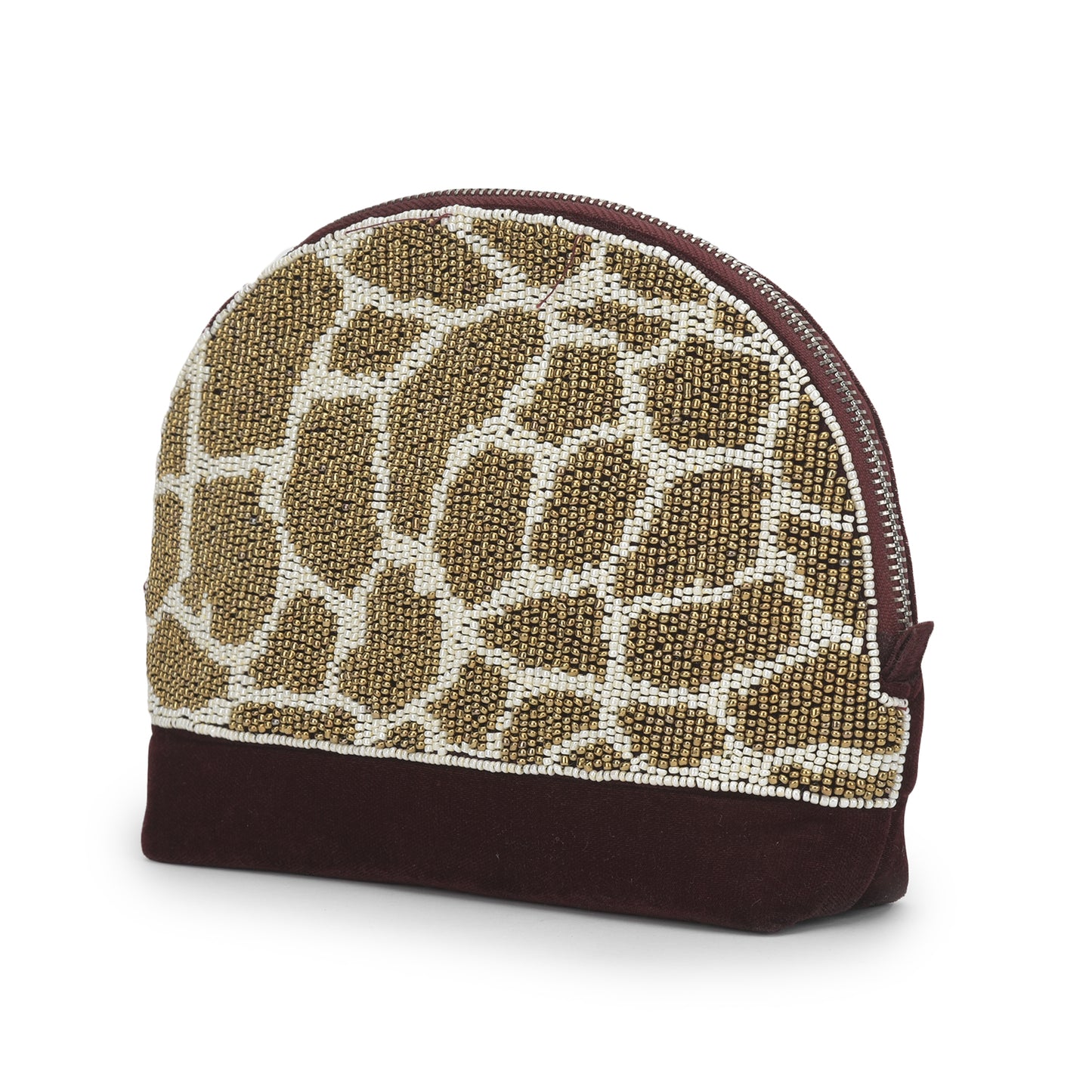 Sequina Brown - Beaded Make-Up Pouch