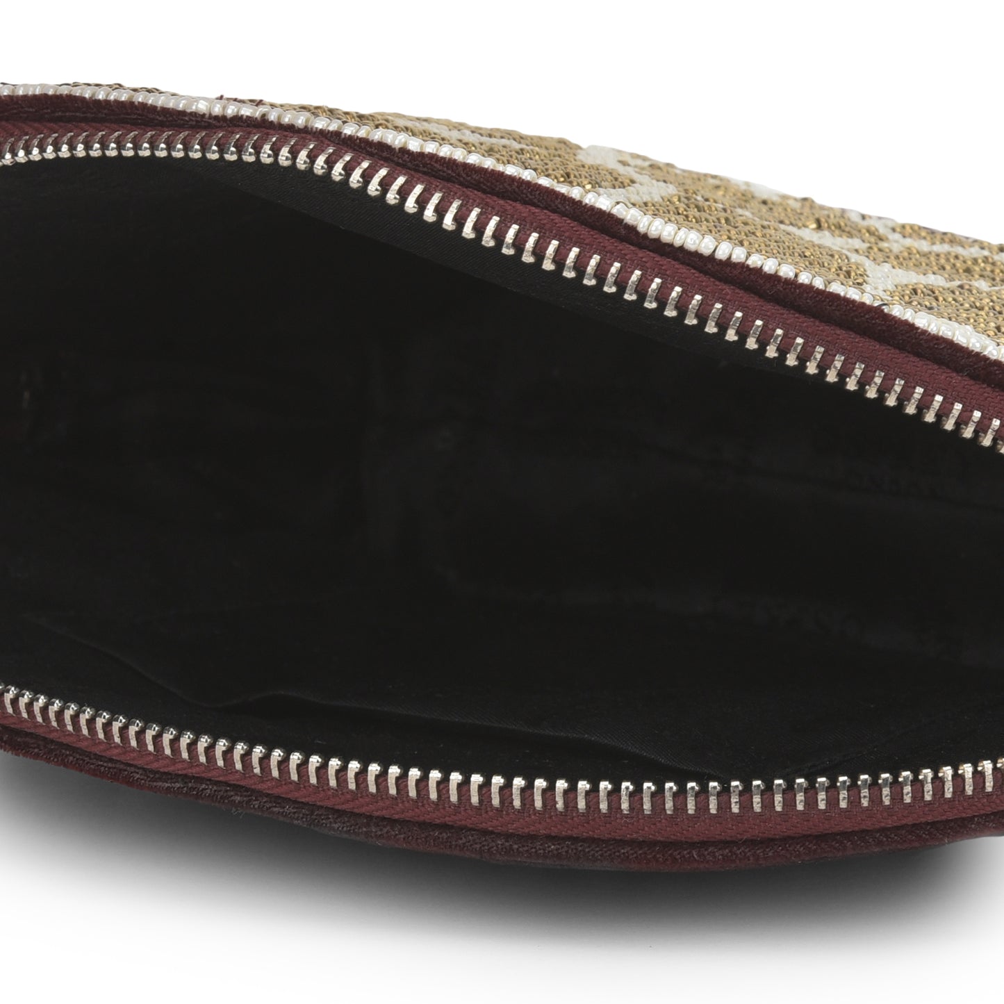 Sequina Brown - Beaded Make-Up Pouch