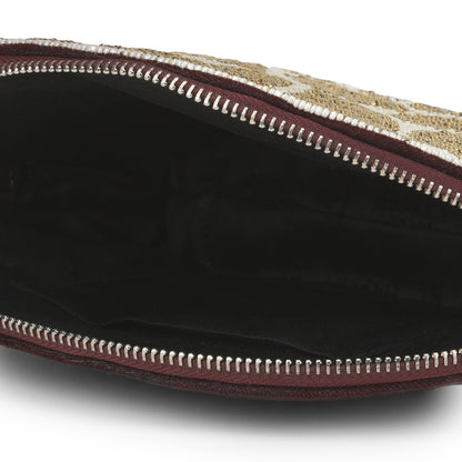 Sequina Brown - Beaded Make-Up Pouch