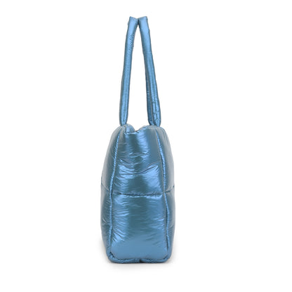 Fumadora Blue - Square Box Fancy Puffer Handbag