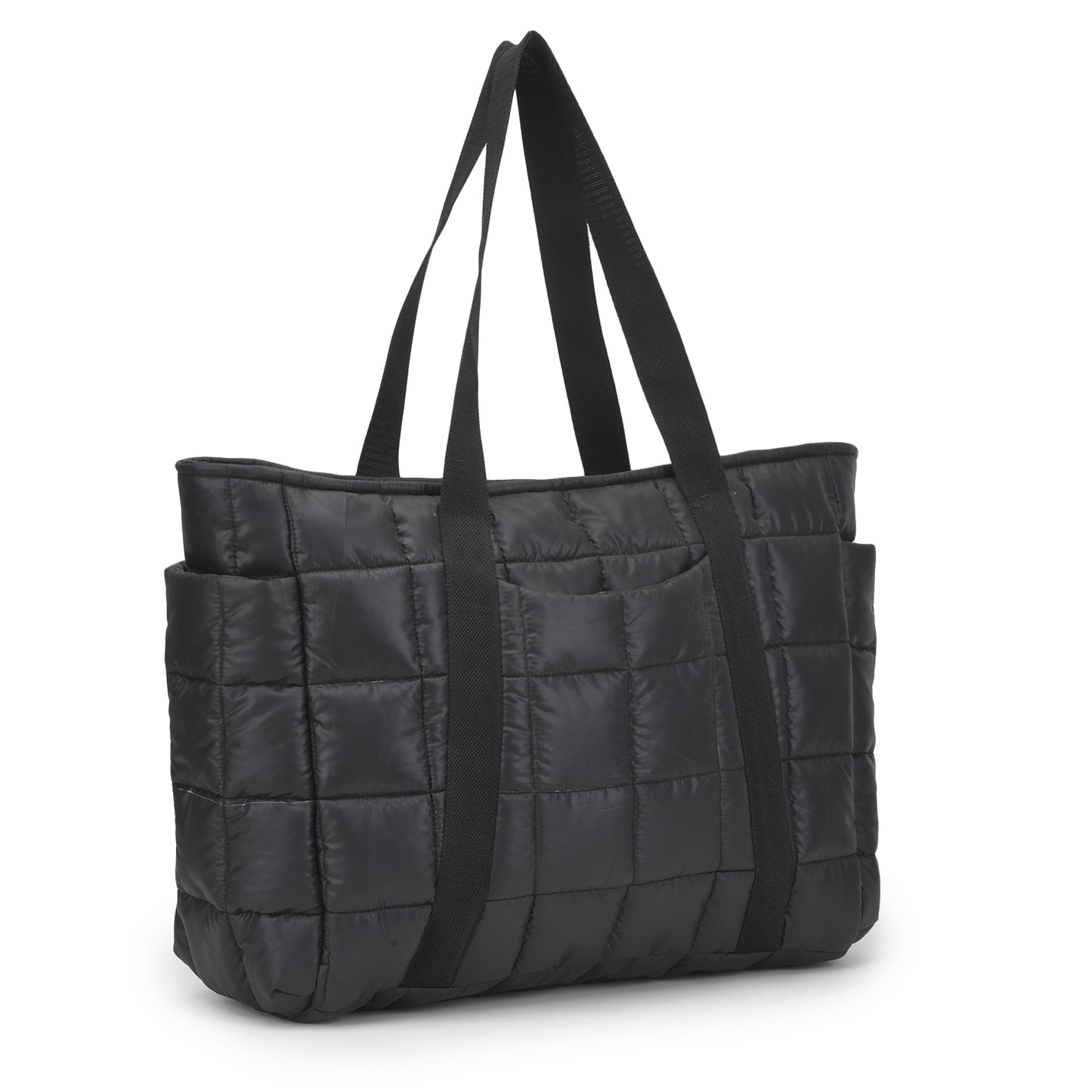 Fumadora Black - Checkered Box Fancy Puffer Handbag