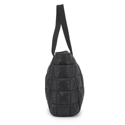 Fumadora Black - Checkered Box Fancy Puffer Handbag