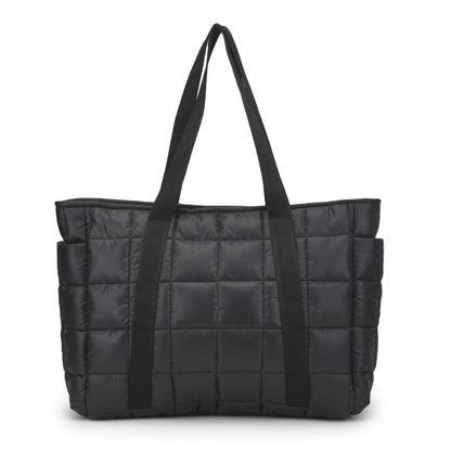 Fumadora Black - Checkered Box Fancy Puffer Handbag