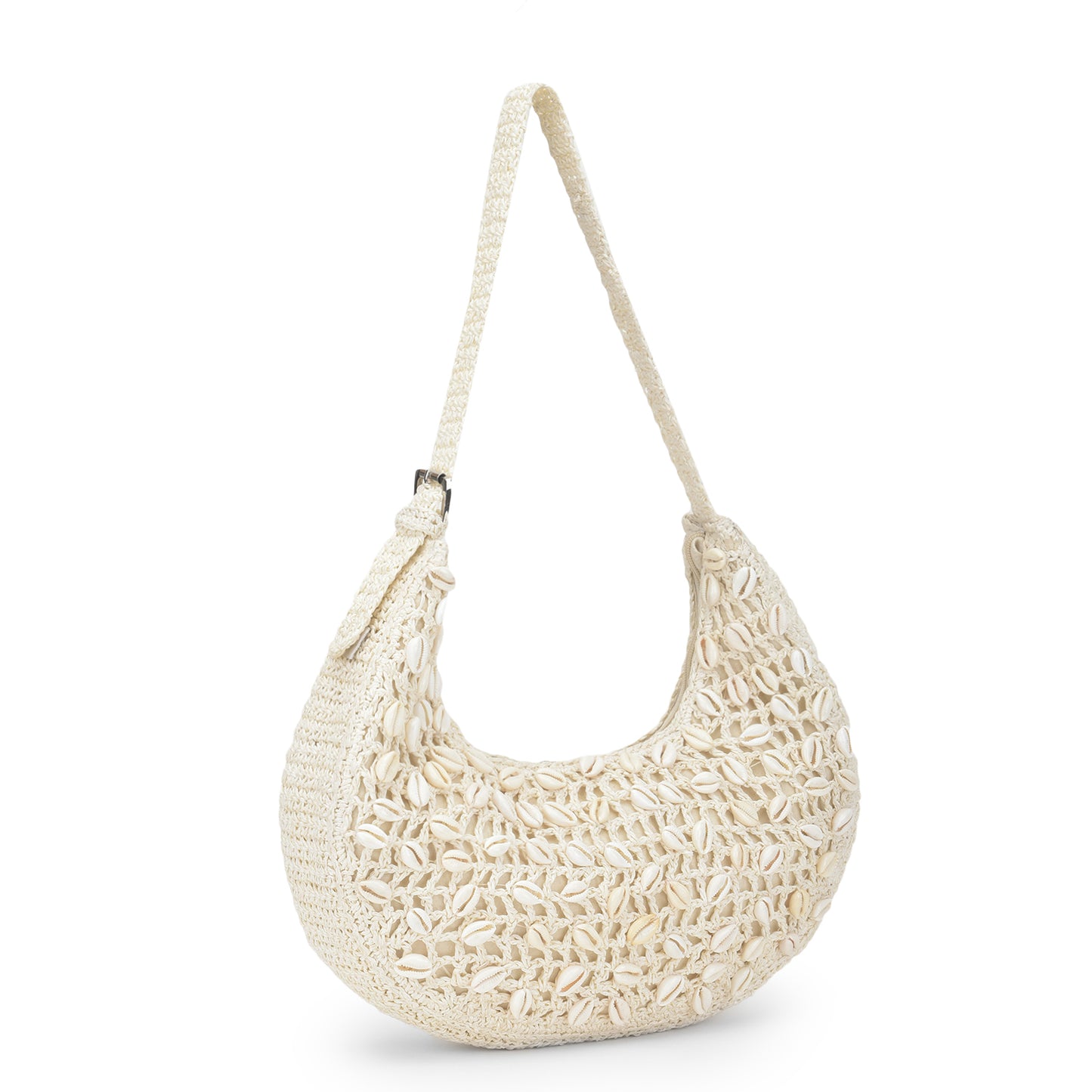 Araah- Raffia & Seashell Shoulder Bag