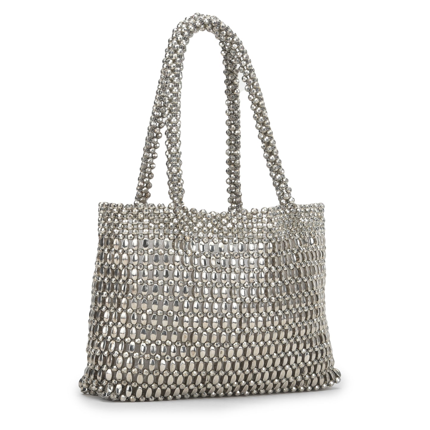 Rosario - Silver Beads Handbag